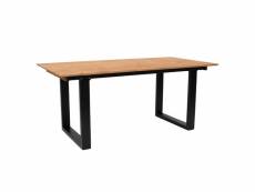 Table de repas extensible 180-280 cm en bois et pieds noirs - fani 65087271