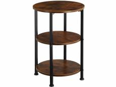 Tectake table d’appoint colchester 40x61cm - bois