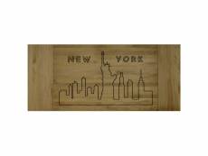 Tête de lit eco. New york 2 3p. 160x60cm bois massif de pin. vieilli - box furniture CAB-NY2-AD 160