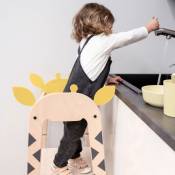 Tour d'apprentissage Montessori en bois pour enfants avec hauteur réglable design exclusif âge recommandé 18 mois 91x50x7cm