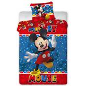 Univers Decor - Parure de couette 140 x 200 Mickey Mouse 2 Microfibre / 100% Polyester - Mickey Mouse 2