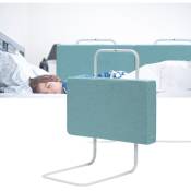 Vingo - Barrière de lit réglable en hauteur 50 cm Anti-chute Tube en acier réglable de 40 à 60 cm Pour lit d'enfant lit de parent Vert marin