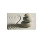 WENKO Tapis de baignoire Sand and Stone, tapis de bain antidérapant, plastique, 70x40 cm, Multicolore