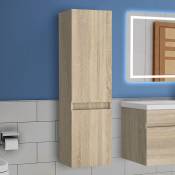 Acezanble - 30(L)x30(P)x110(H)cm meuble salle de bain nuturel meuble colonne salle de bain à suspendre