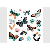 Ag Art - Stickers Papillons abstract - 1 planche 30x30cm