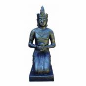 Anaparra - Bouddha Thai en pierre reconstituée 50X45X105cm. Noir