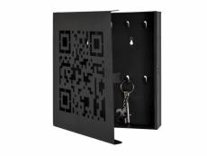 Boîte à clés coloris noir - dim : l 22 x p 5 x h 24 cm PEGANE