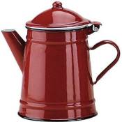CAFETIERE CONIQUE EMAILLEE - EMAIL ROUGE - INTERIEUR