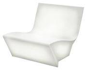 Chaise lumineux Kami Ichi Outdoor / Intérieur-extérieur - Slide blanc en plastique