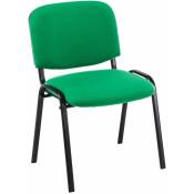 CLP - Chaise de visiteur startable chaise de design classique en différentes couleurs tissu Couleur : Vert
