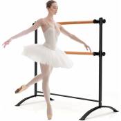 Costway - Double Barre de Ballet Portable pour Maison Studios de Danse/Barre de Danse Ballet Portable de Hauteur Réglable pour Etirements Pilates