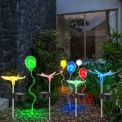 Décoration de jardin piquet de sol papillon lumière extérieure changement de couleur libellule ballon à air lumière de jardin, led installée en