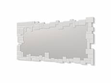Dekoarte e062 - miroirs muraux modernes | miroirs rectangulaires sophistiqués couleur blanc | 140x70 cm E062