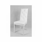 Duo de chaises Blanc - SIENA - L 54 x l 46 x H 99 cm - Blanc