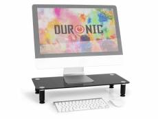 Duronic dm052-2 réhausseur d'écran / support en verre pour écran d'ordinateur ou ordinateur portable ou écran tv (56 x 24 cm)