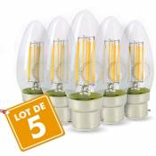 Eclairage Design - Lot de 5 Ampoules led Flamme Filament