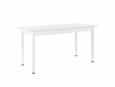 [en.casa]® table à manger blanc 140 x 60 cm