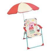 Fun House - Peppa Pig Chaise pliante camping avec parasol