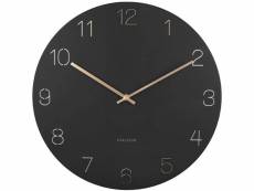 Horloge en métal chiffres gravés charm noir