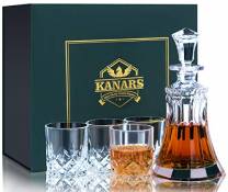 KANARS Carafe Whisky, 550ml Bouteille avec 4X 300ml