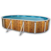 Kit piscine hors-sol acier TOI veta ovale décoration