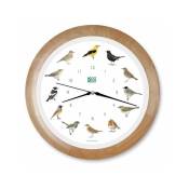 Kookoo - Horloge oiseaux des jardins, modèle en cadre bois