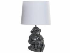 Lampe à poser singe gris 48 cm