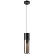 Lampe suspendue Ronno Metal Black Glass TintEd E27
