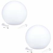Lumisky - 2 Boules lumineuses solaires solsty C30 Blanc