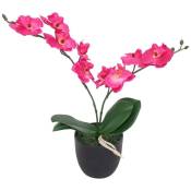 Plante artificielle avec pot Orchidée 30 cm Rouge