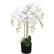 Plante artificielle avec pot orchidée 75 cm blanc