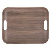 Plateau rectangle 45 x 36 brun en bois marron