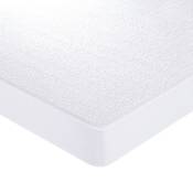 Protège matelas 90x190 blanc écru en polyester