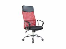 Rebecca mobili fauteuil bureau chaise rouge noir roues 113/123x57,5x58,5