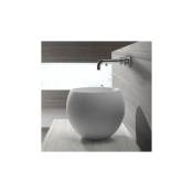 Rue Du Bain - Vasque pour salle de bain Ronde Haute - Solid surface Blanc Mat - 40 cm - Nature