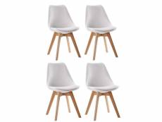 Senja - lot de chaises scandinaves - blanc - x4 1018-20