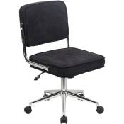 Svita - liv Chaise de bureau Chaise de bureau réglable en hauteur avec roulettes Noir