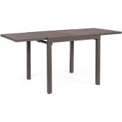 Table extensible de jardin aluminium marron Paga l 83/166 cm