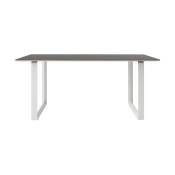 Table noire piétement blanc 170 cm 70-70 - Muuto