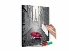 Tableau à peindre par soi-même - paris (parapluie rouge) A1-MA_0104