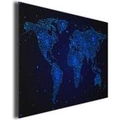 Tableau deco murale carte du monde night, 80,50cm