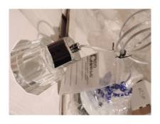 Trajectoire - Luminaire suspendu déco verre cristal 100mm avec lampe halogène 33W G9 230V trace s 219410