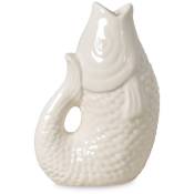 Vase Ceramic Poisson Petit Modèle Blanc Cassé - Blanc
