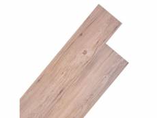 Vidaxl planche de plancher pvc 5,26 m² 2 mm marron chêne
