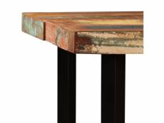 Vidaxl table de bar bois massif de récupération 150 x 70 x 107 cm 245441
