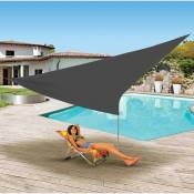 Voile d'ombrage triangulaire anthracite 5 mètres -