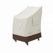 Amazon Basics Housse de protection pour chaises de jardin empilables, Beige/brun Clair