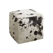 Aubry Gaspard - Pouf cube en peau de vache