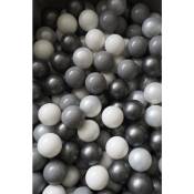 Balles pour piscine à balles - couleurs : gris, perle,