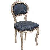 Biscottini - Chaises Louis xvi 90x45x42 cm Chaise argentée antique Chaise rembourrée Fauteuil de style français chambre Fauteuil rembourré - or et
